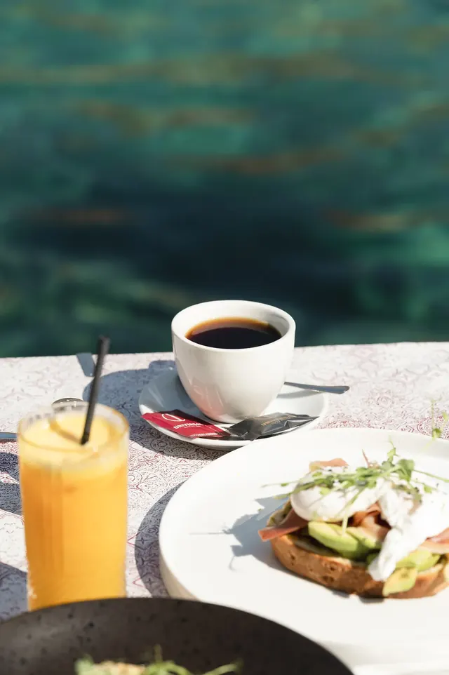 Coffee and brunch overlooking Xlendi Bay